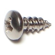 MIDWEST FASTENER Sheet Metal Screw, #6 x 3/8 in, 18-8 Stainless Steel Pan Head Phillips Drive, 100 PK 05098